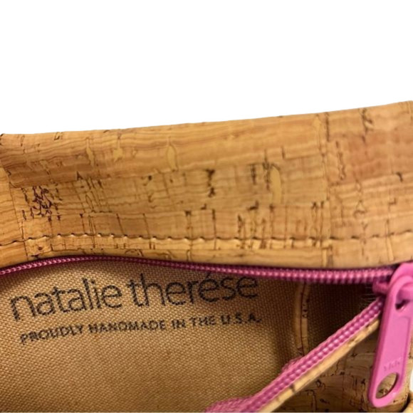 Natalie Therese Crossbody Cork Bag and Matching Keychain Change Pouch NWOT - Picture 3 of 8